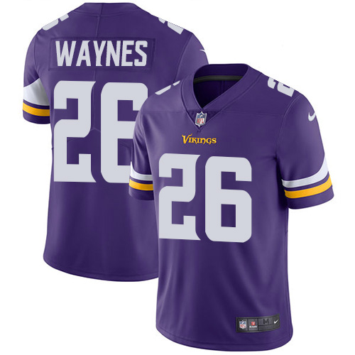 Minnesota Vikings #26 Limited Trae Waynes Purple Nike NFL Home Men Jersey Vapor Untouchable->youth nfl jersey->Youth Jersey